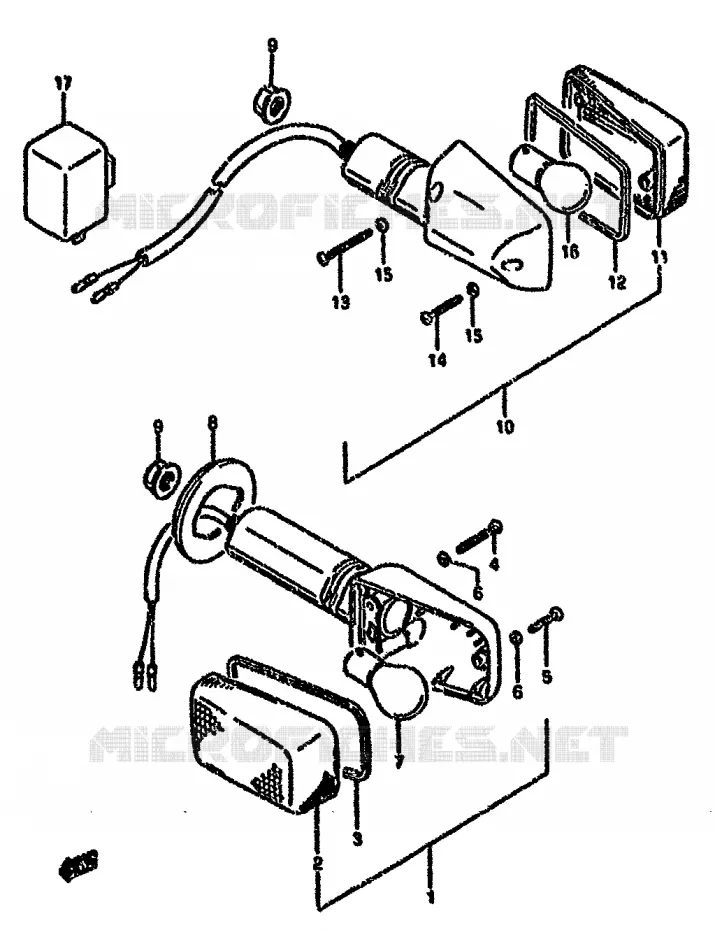 INDICATOREN (MODELE T) Suzuki MOTO 750 GSX-F 1992  GSX750FN(K-T)