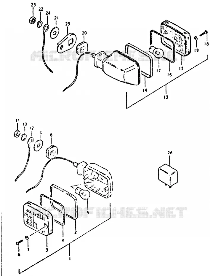 INDICATOREN Suzuki MOTO 400 GSX 1981  GSX400SX(T/X)