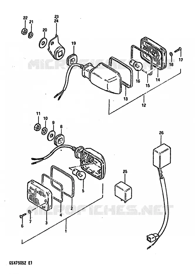 INDICATOREN Suzuki MOTO 750 GSX-S 1982  GSX750SZ