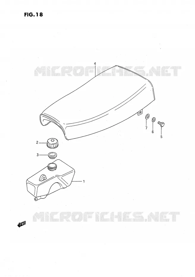 OLIE TANK - SEAT Suzuki MOTO 50 JR 1993  JR50P(P3)