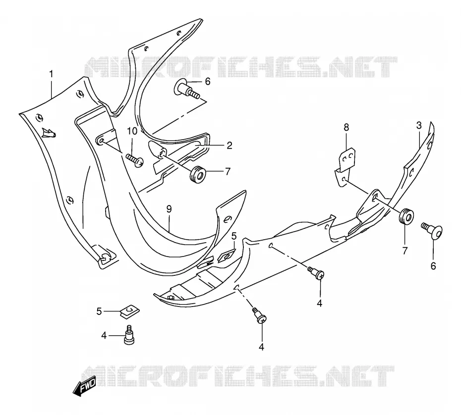 ONDER COWLING Suzuki MOTO 600 GSX-F 2001  GSX600FK1(E2)