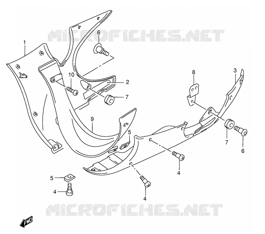 ONDER COWLING Suzuki MOTO 750 GSX-F 2004  GSX750FK4(E2)