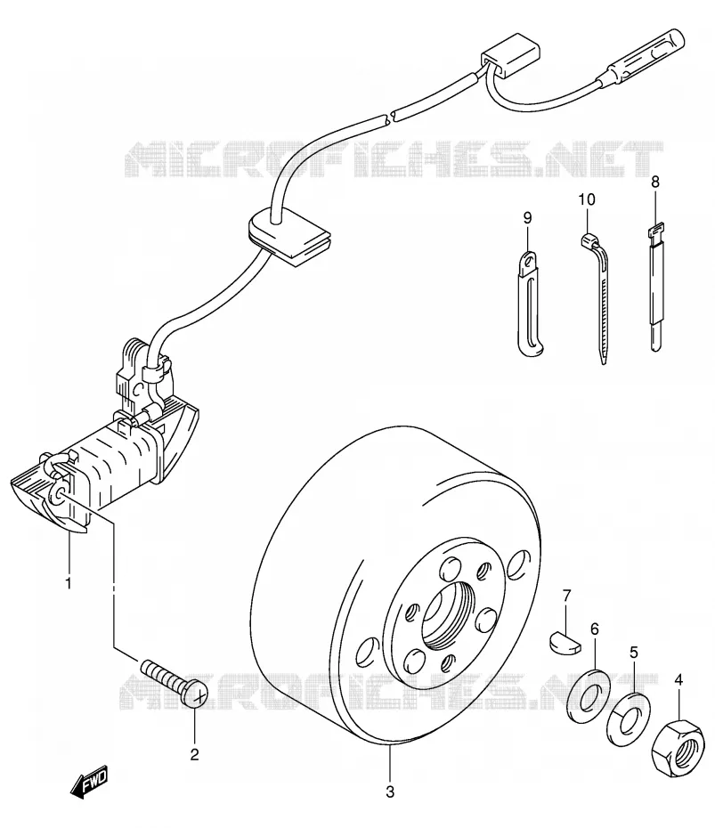 ONTSTEKING (MODELE Y/K1/K2/K3) Suzuki MOTO 50 JR 2004  JR50K4(P3/P28)