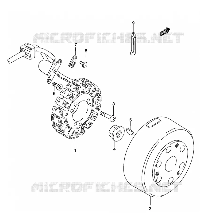 ONTSTEKING Suzuki MOTO 250 MARAUDER 2002  GZ250K2(P19)