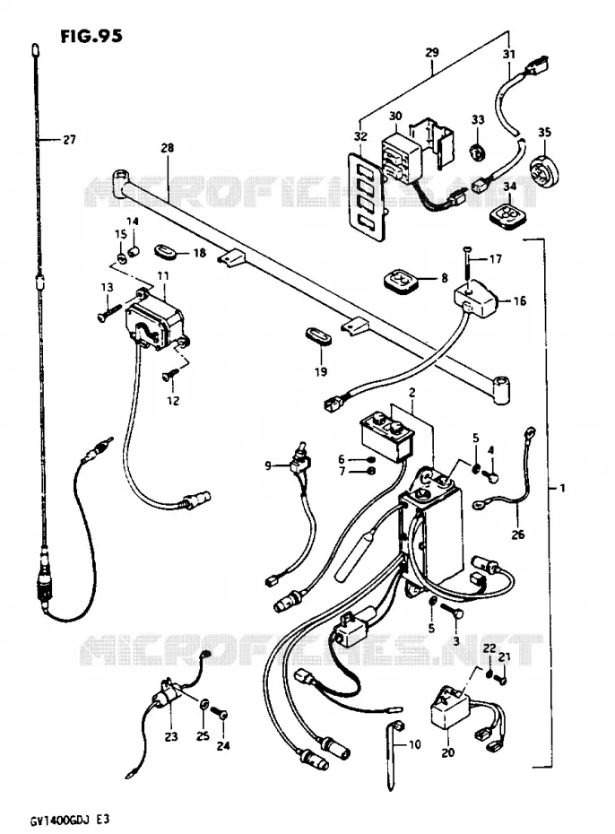 RADIO KIT Suzuki MOTO 1400 CAVALCADE 1987  GV1400GTH(G/H/J)