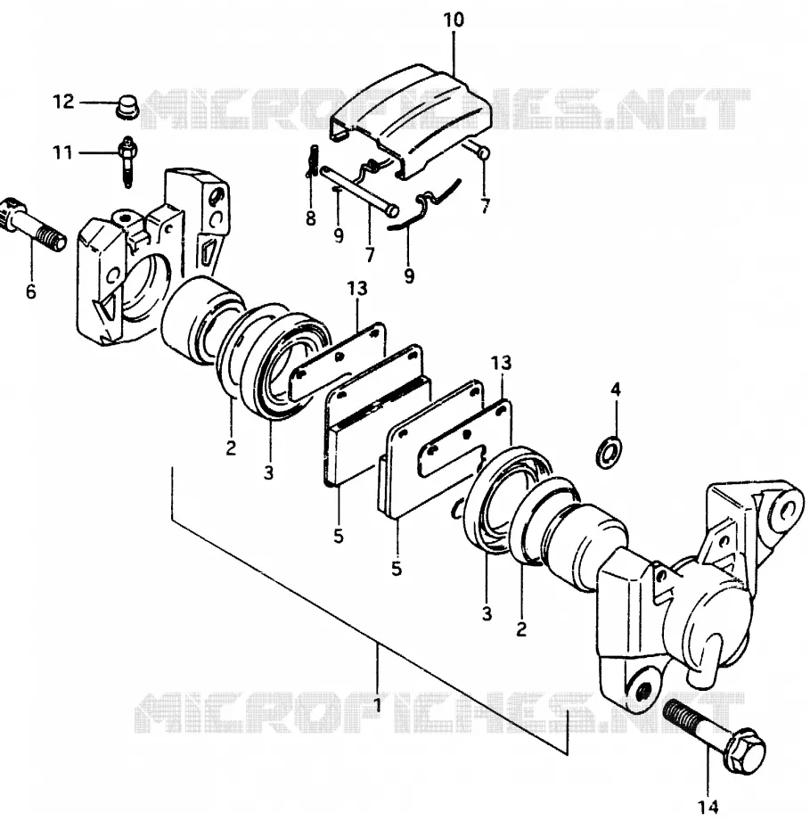 REAR CALIPER Suzuki MOTO 750 GSX-E 1985  GSX750EFF(F)