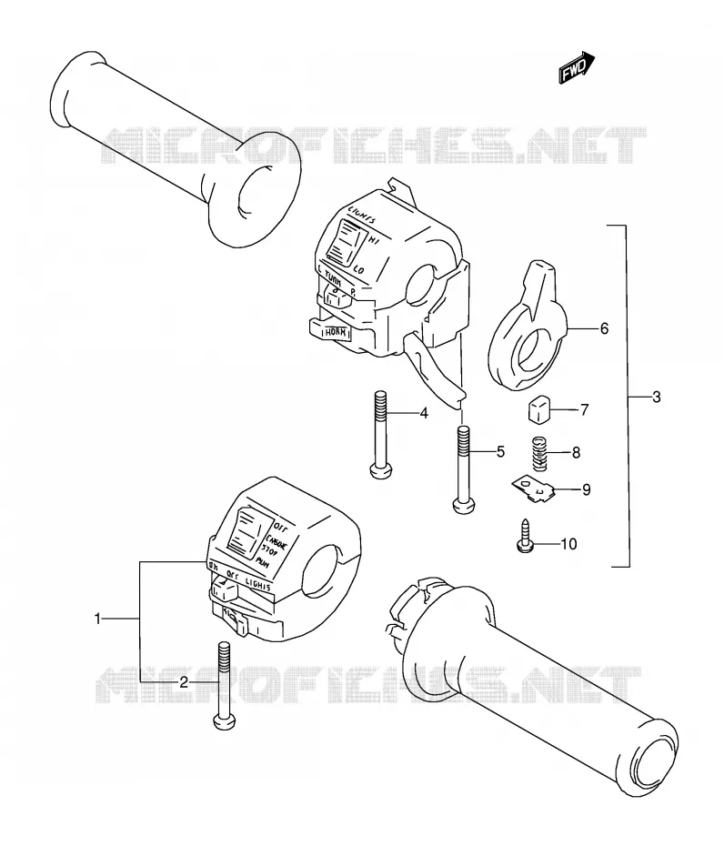 SCHAKELAARS (MODELE T) Suzuki MOTO 600 GSX-F 1993  GSX600FUP(E2)