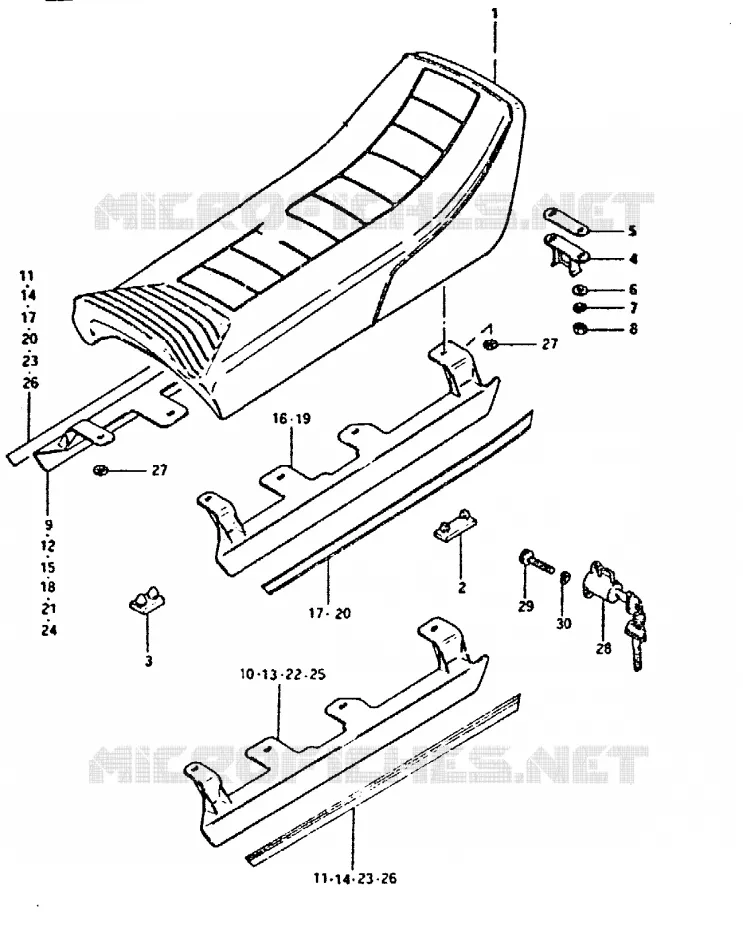 SEAT (GSX400ST) Suzuki MOTO 400 GSX 1996  GSX400ST(T/X)