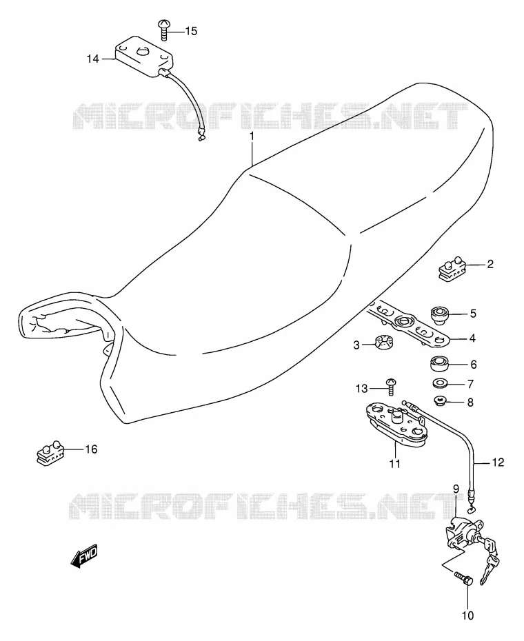 SEAT (MODELE S/T) Suzuki MOTO 750 GSX-F 1992  GSX750FN(E2)