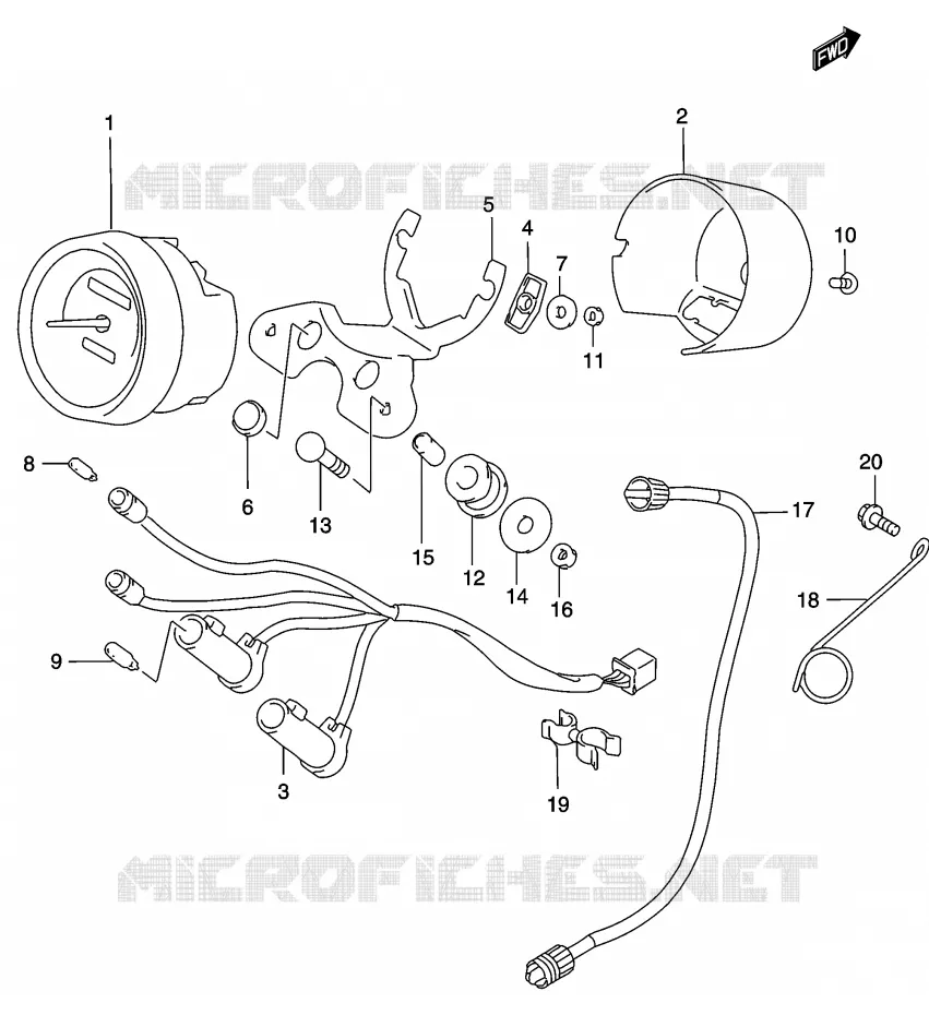 SNELHEIDSMETER (MODELE K2) Suzuki MOTO 250 MARAUDER 2003  GZ250K3(K3)