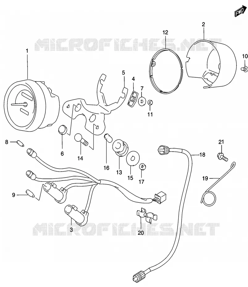 SNELHEIDSMETER (MODELE K3) Suzuki MOTO 250 MARAUDER 2003  GZ250K3(K3)
