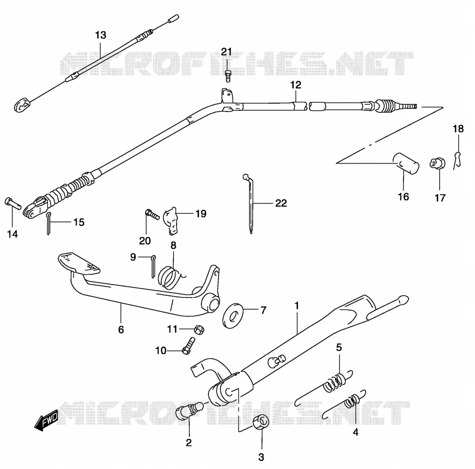 STAND - ACHTER REMPEDAAL Suzuki MOTO 250 MARAUDER 2002  GZ250K2(P34)