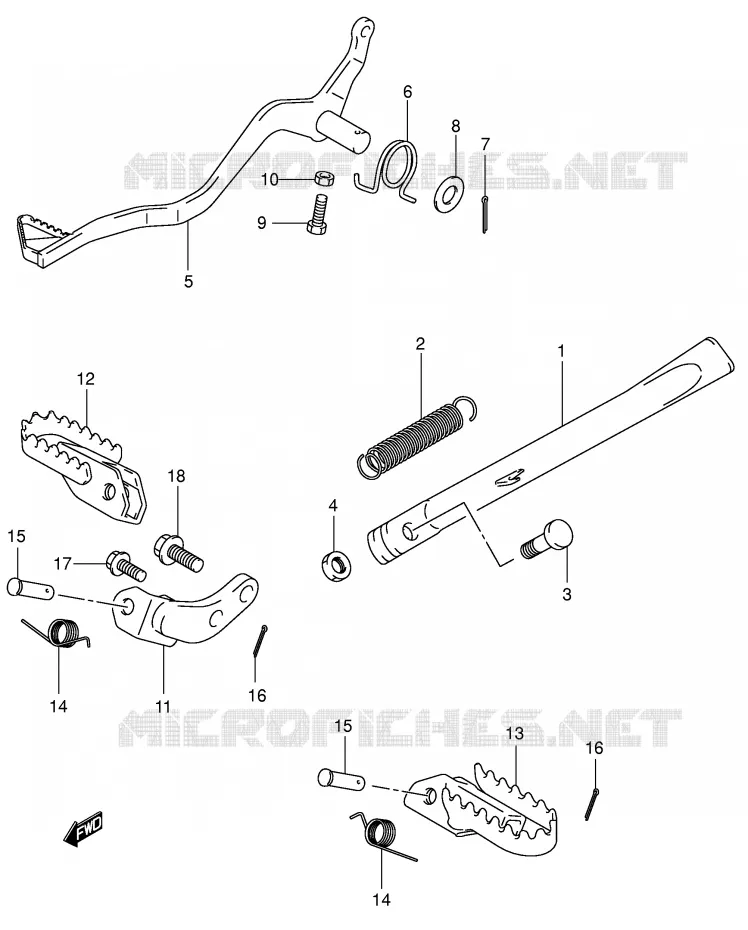 STAND - REEMPEDAL Suzuki MOTO 80 JR 2005  JR80K5(P3/P28)