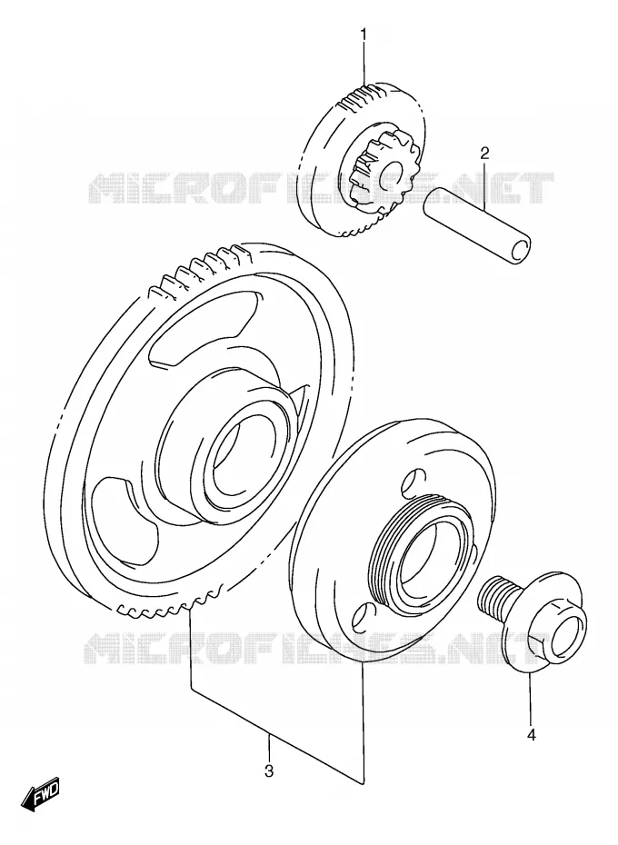 STARTMOTOR CLUTCH Suzuki MOTO 750 GSX-F 1996  GSX750FT(E2)