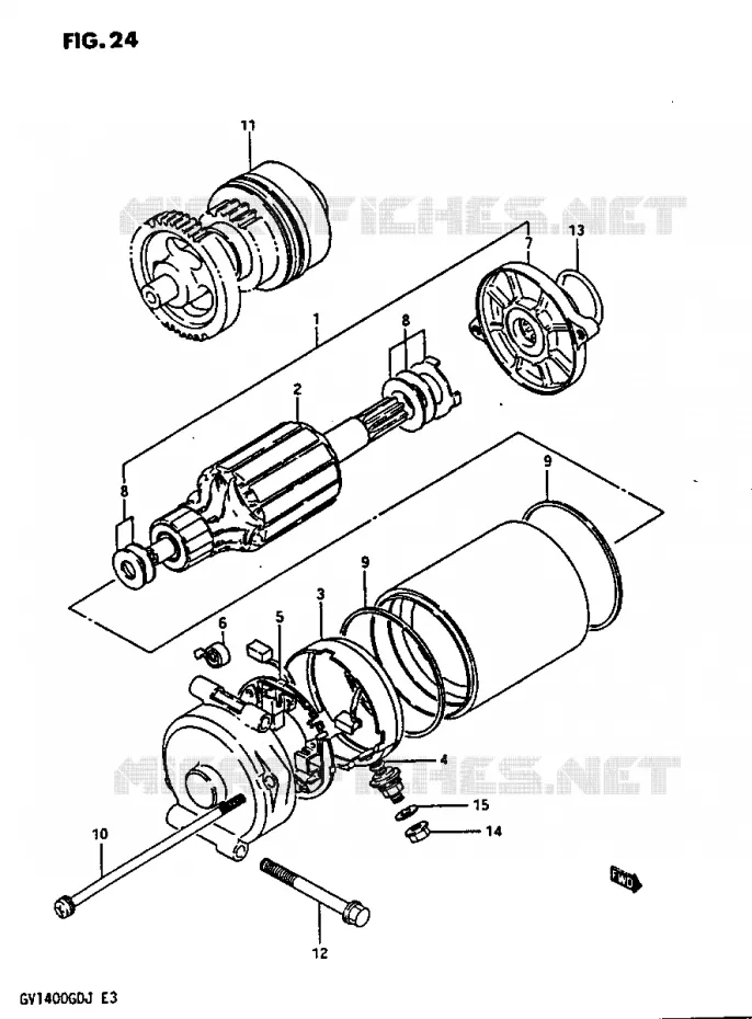 STARTMOTOR Suzuki MOTO 1400 CAVALCADE 1987  GV1400GDH(G/H/J)