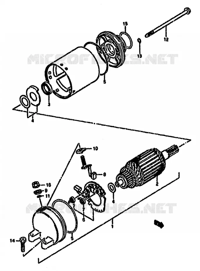 STARTMOTOR Suzuki MOTO 750 GSX-F 1996  GSX750FT(K-T)