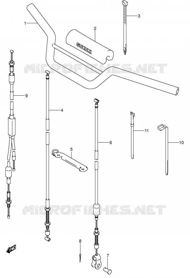 STUUR - KABELS Suzuki MOTO 80 JR 2003  JR80K3(P3/P28)