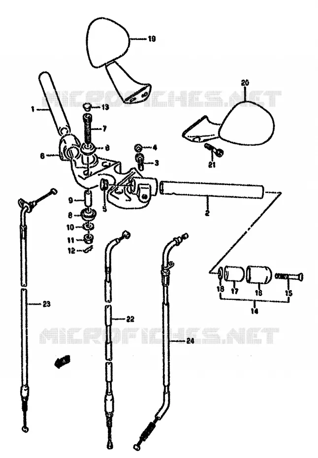 STUUR (MODELE K/L/M/N/P) Suzuki MOTO 750 GSX-F 1996  GSX750FSKT(K-T)