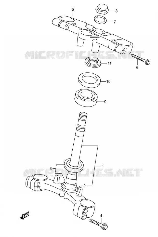 STUURKOLOM (MODELE K3) Suzuki MOTO 600 GSX-F 2003  GSX600FK3(E2)