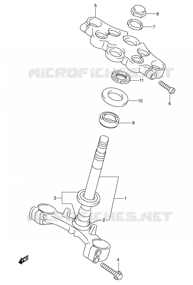 STUURKOLOM (MODELE K3) Suzuki MOTO 750 GSX-F 2000  GSX750FY(E2)
