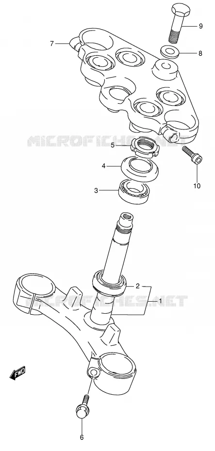 STUURKOLOM Suzuki MOTO 750 GSX-F 1995  GSX750FS(E2)