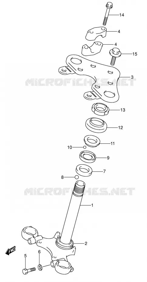 STUURKOLOM Suzuki MOTO 80 JR 2001  JR80K1(P3/P28)