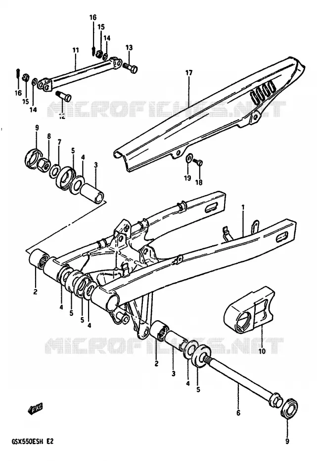 SWINGARM Suzuki MOTO 550 GSX-E 1986  GSX550ESG(F/G/H)