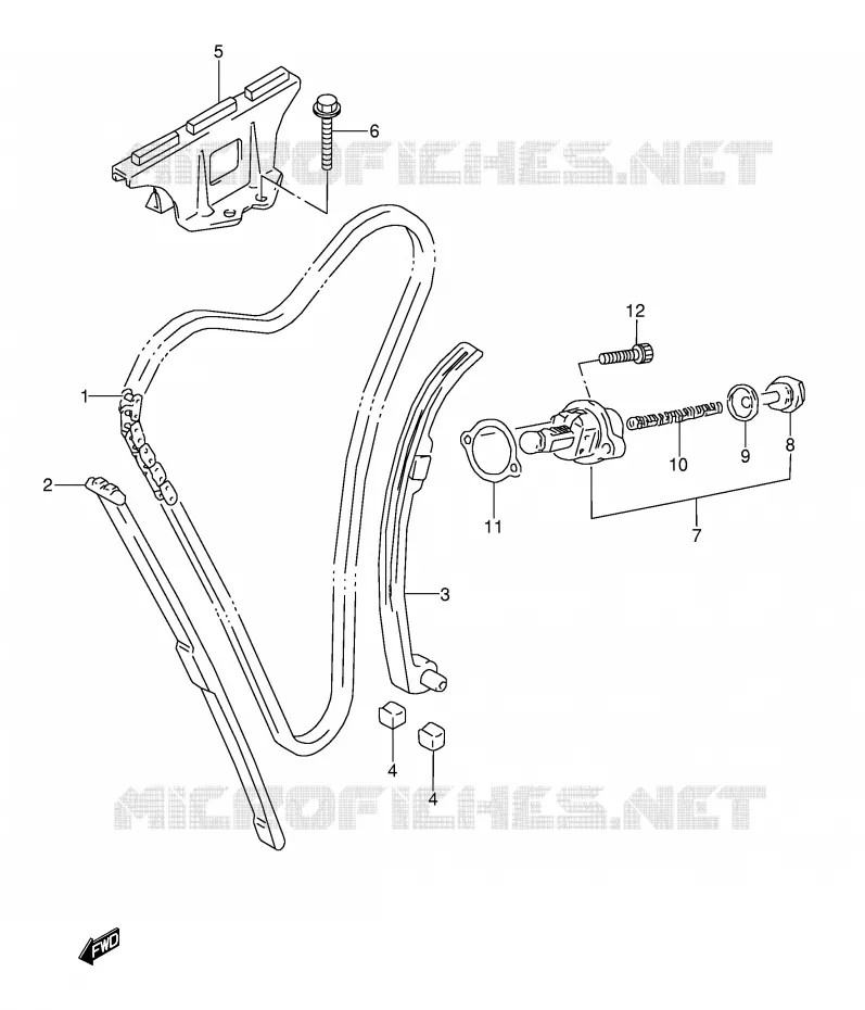 TIMING (MODELE T) Suzuki MOTO 600 GSX-F 1988  GSX600FUJ(E2)