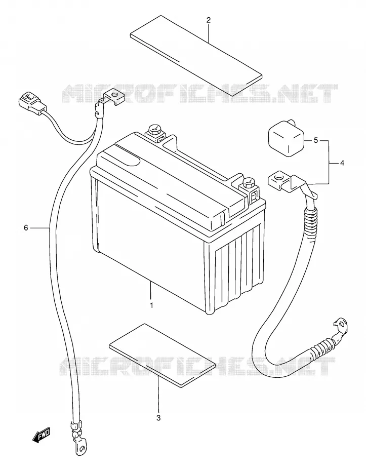 ACCU Suzuki MOTO 750 GSX-F 2000  GSX750FY(E2)