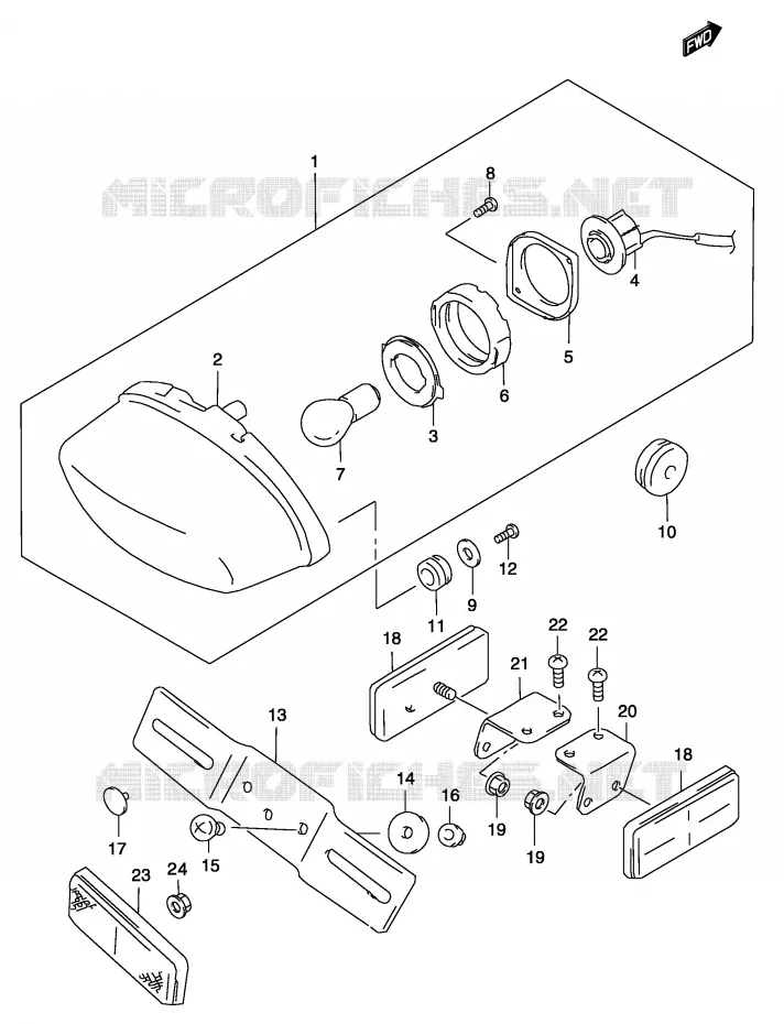 ACHTERLICHT Suzuki MOTO 250 MARAUDER 2004  GZ250K4(P3)
