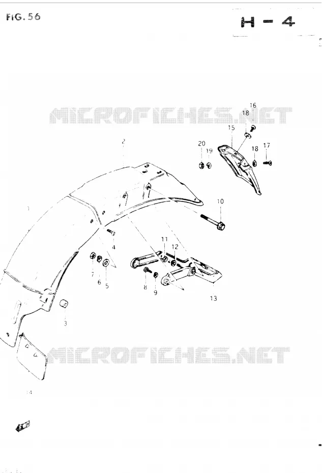ACHTERSPATBORD Suzuki MOTO 400 GSX 1984  GSX400EE(E2)