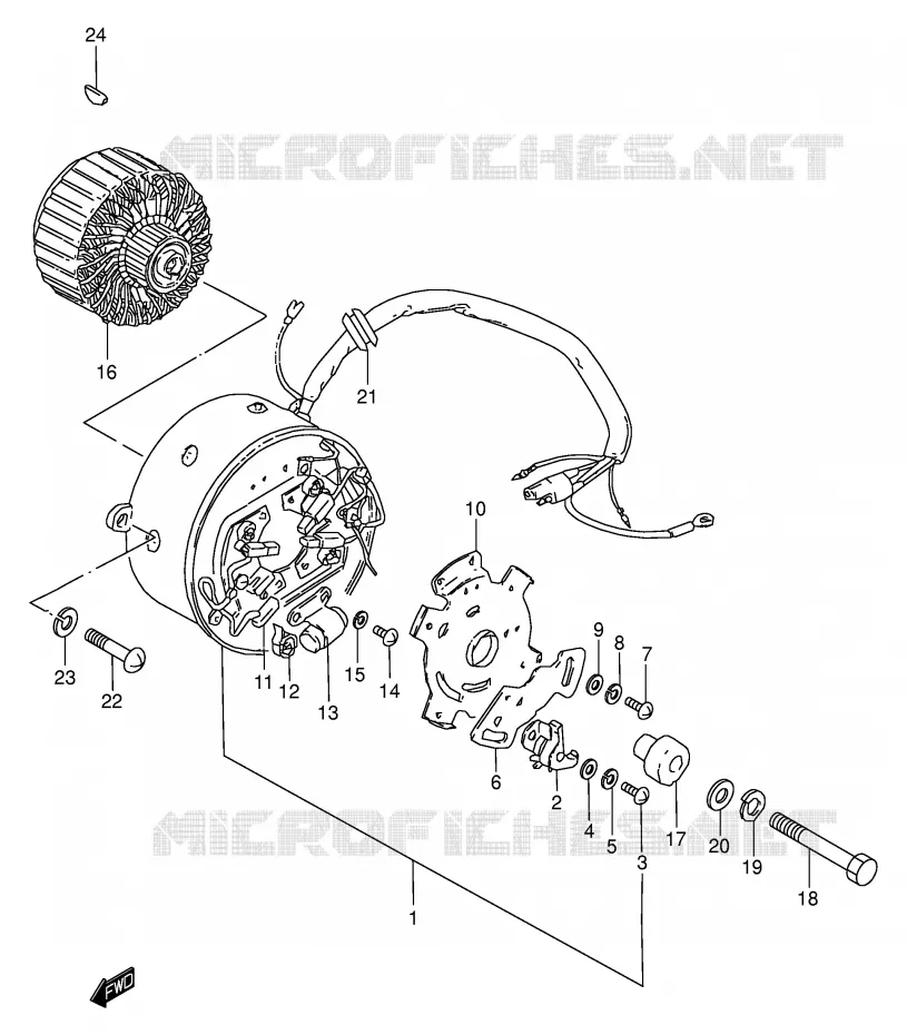 ALTERNATOR (MODELE Z) Suzuki MOTO 125 Autres-modeles 1974  K125L(E7)