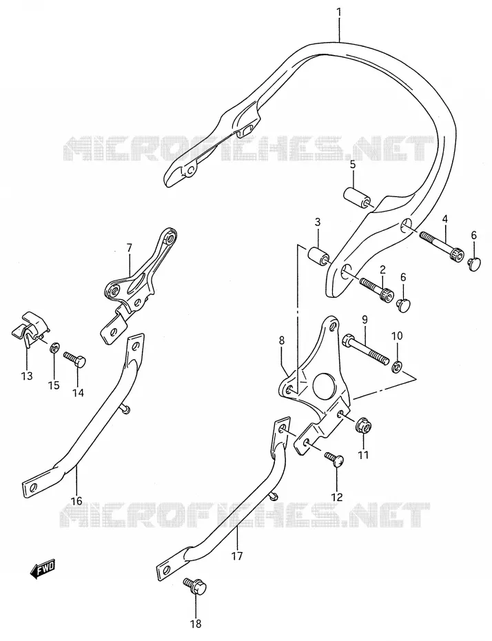 BACKREST Suzuki MOTO 600 GSX-F 1990  GSX600FL(E28)