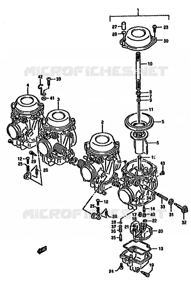 CARBURATOR (MODELE S/T) Suzuki MOTO 750 GSX-F 1995  GSX750FS(K-T)