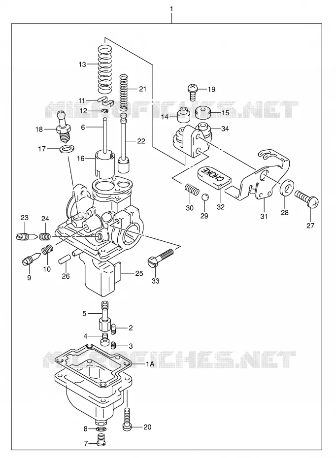 CARBURATOR Suzuki MOTO 50 JR 2000  JR50Y(P3/P28)