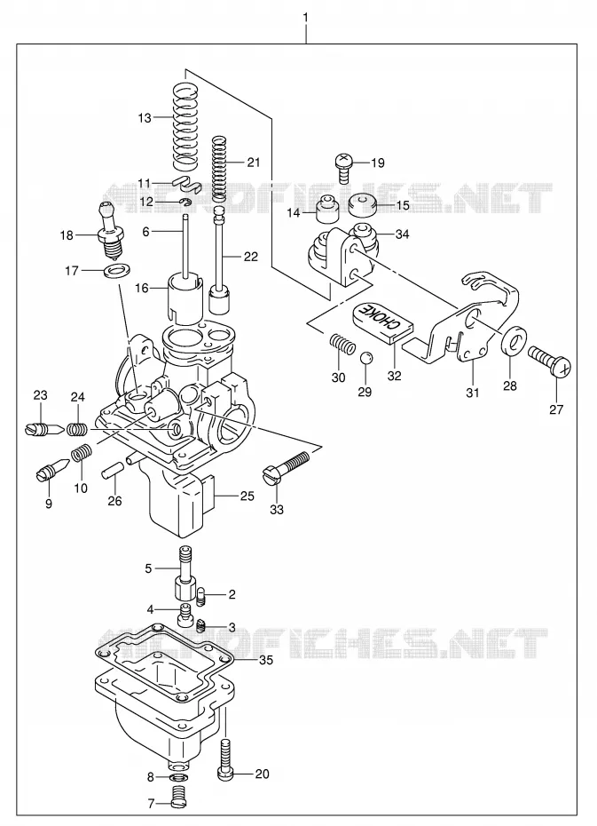 CARBURATOR Suzuki MOTO 50 JR 2005  JR50K5(P3/P28)