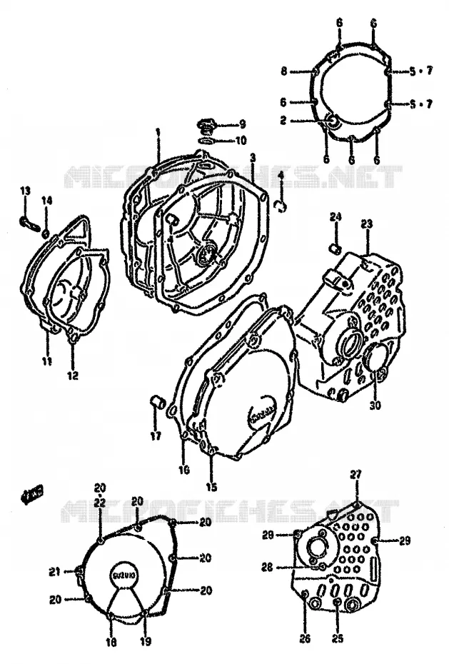 CASING Suzuki MOTO 750 GSX-F 1995  GSX750FS(K-T)