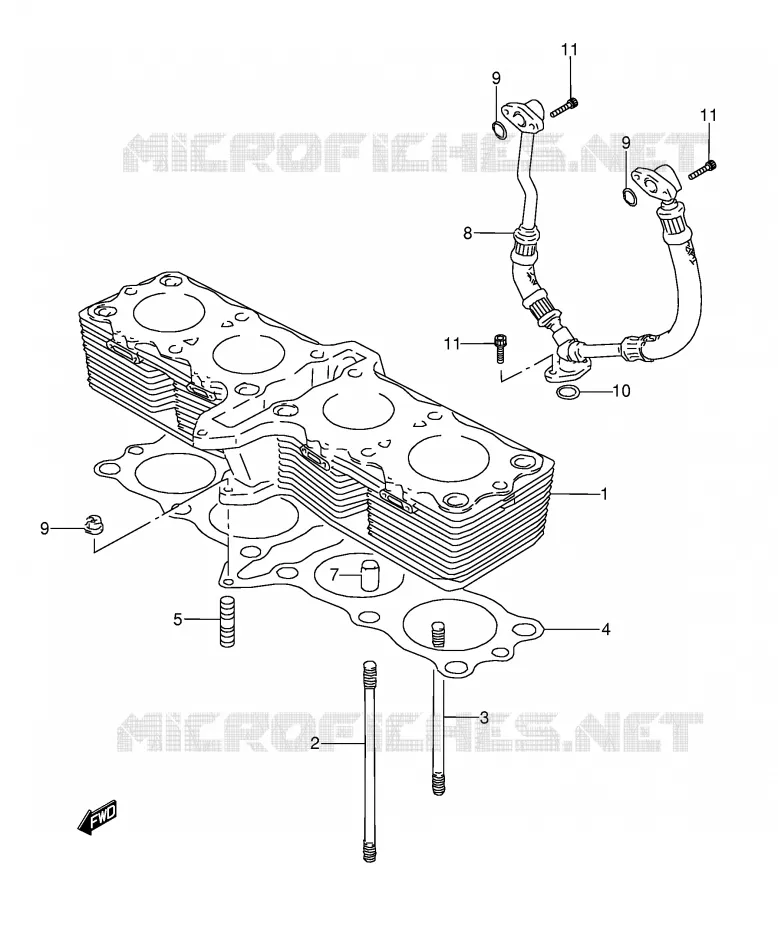 CILINDER Suzuki MOTO 600 GSX-F 1994  GSX600FUR(E2)
