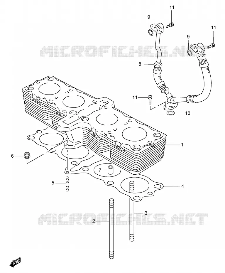CILINDER Suzuki MOTO 600 GSX-F 2002  GSX600FK2(E2)