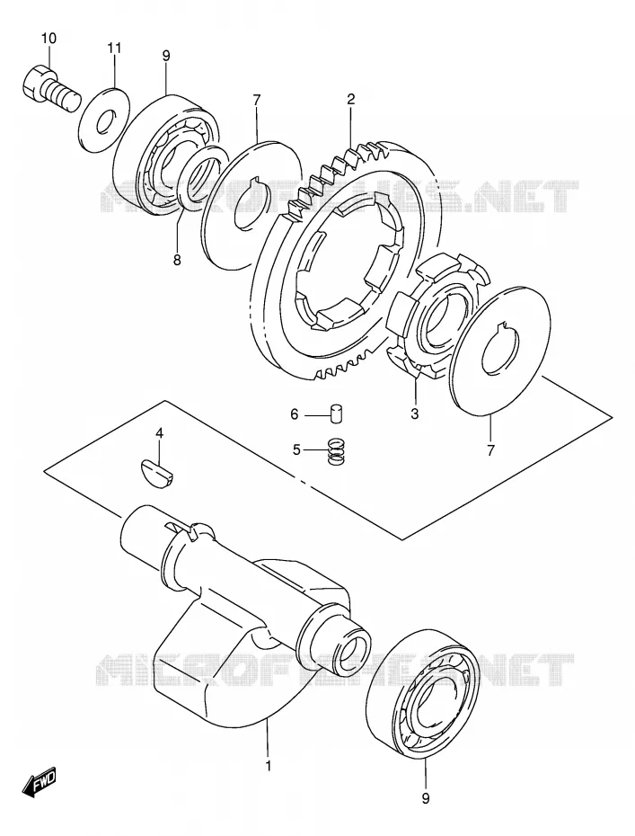 CRANK BALANCER Suzuki MOTO 650 BOULEVARD 1999  LS650PX(E3/E28)