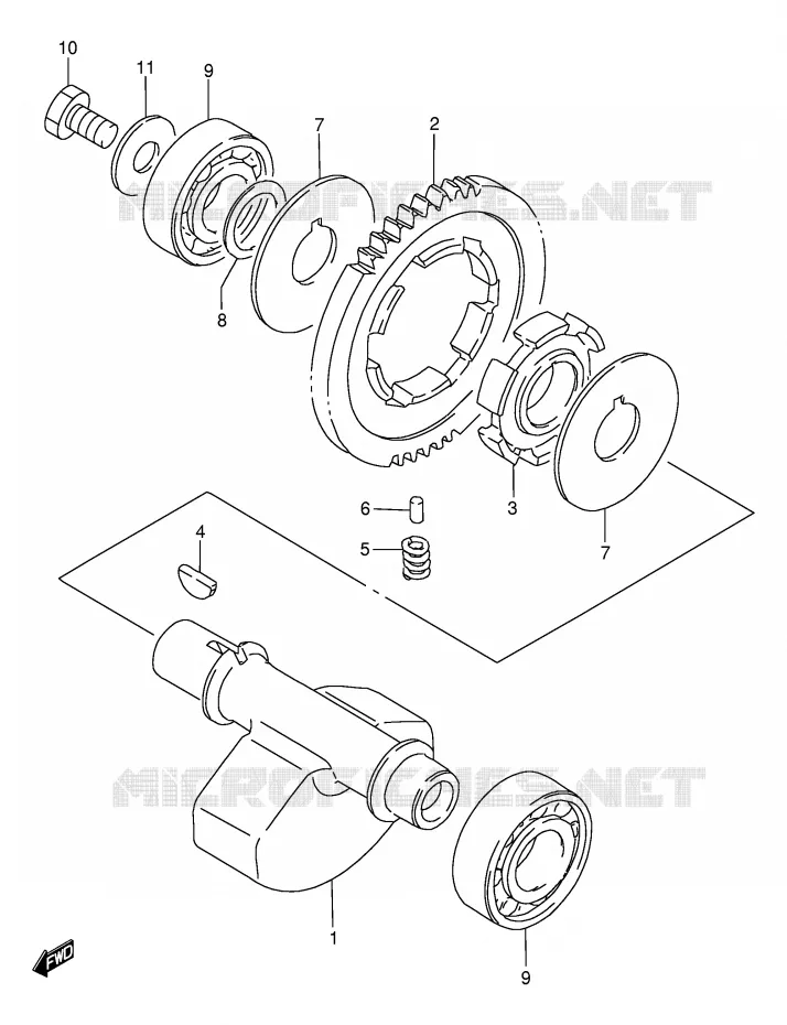 CRANK BALANCER Suzuki MOTO 650 SAVAGE 1998  LS650PW(E2)