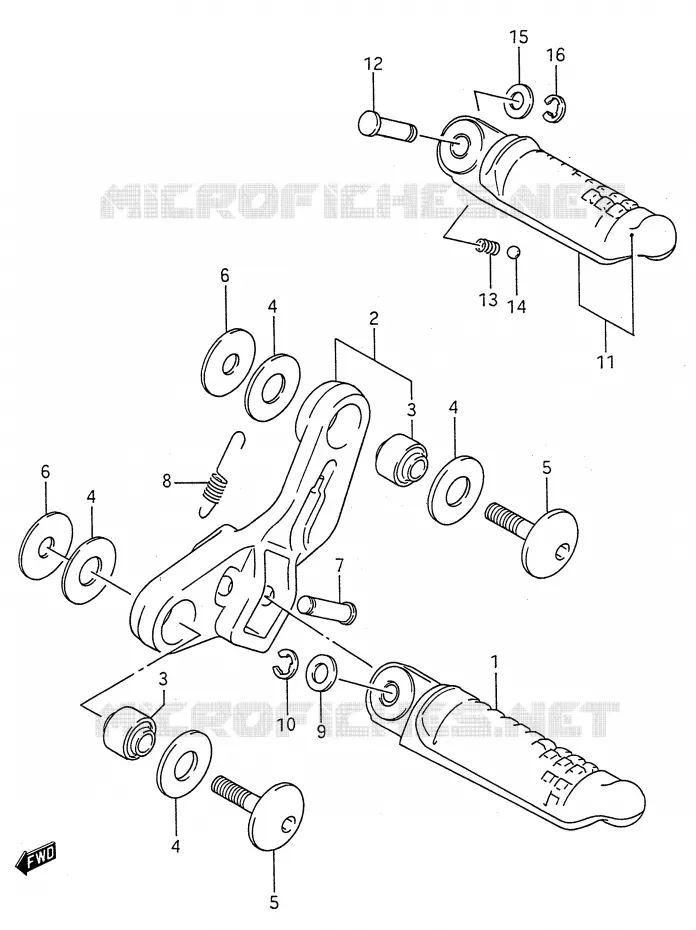 FOOTREST Suzuki MOTO 600 GSX-F 1993  GSX600FP(E28)