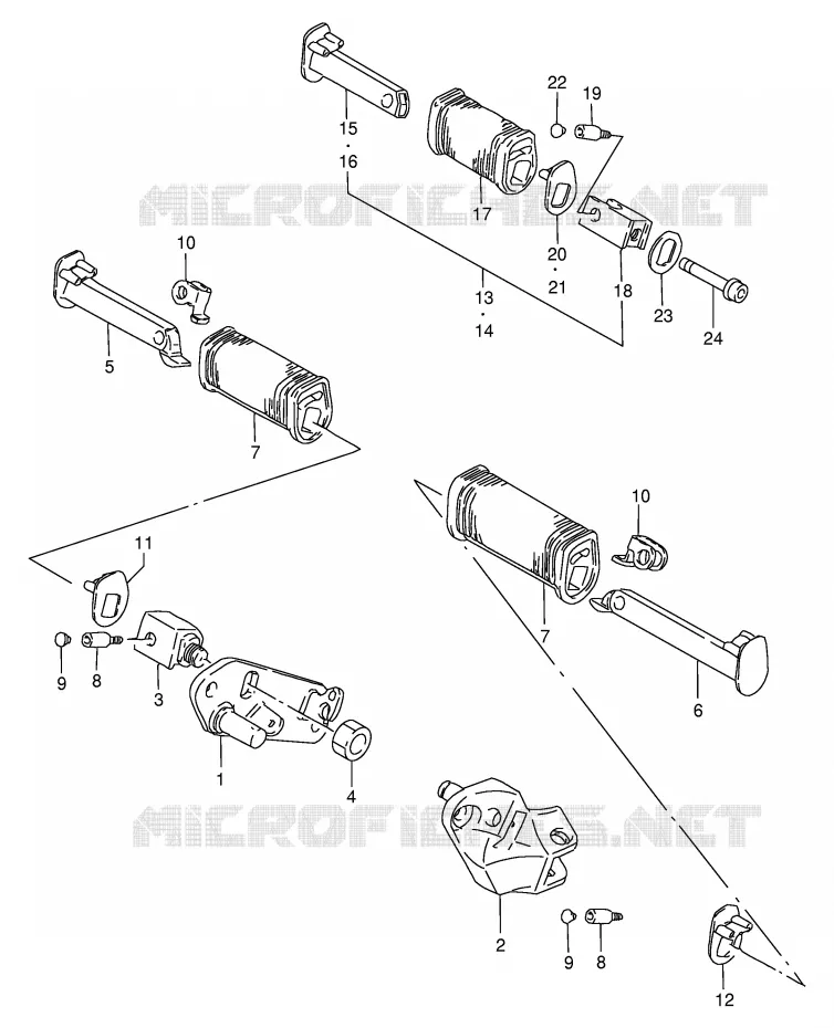 FOOTREST Suzuki MOTO 650 SAVAGE 2001  LS650PK1(E2)