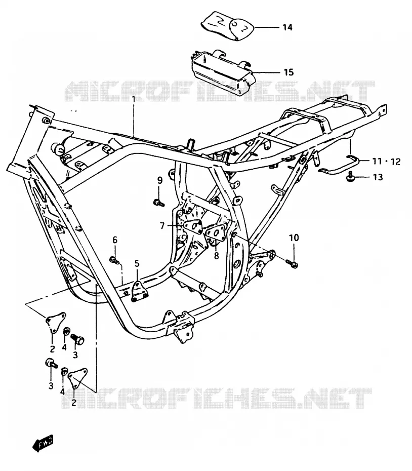FRAME (MODELE D) Suzuki MOTO 750 GSX-E 1984  GSX750EE(D/E)
