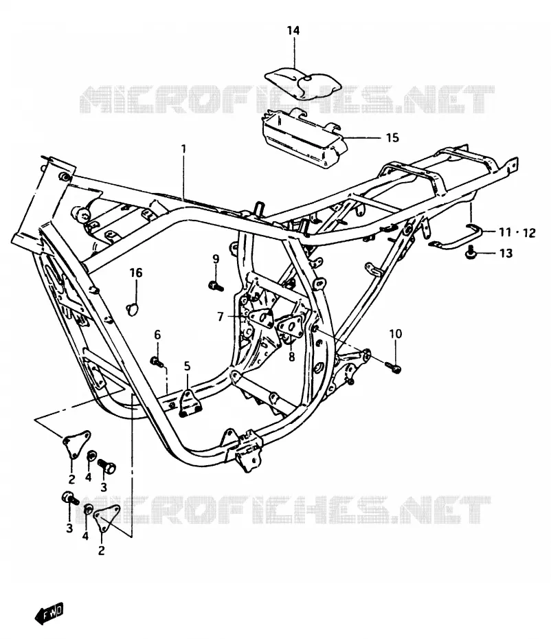 FRAME (MODELE E) Suzuki MOTO 750 GSX-E 1984  GSX750ESE(D/E)
