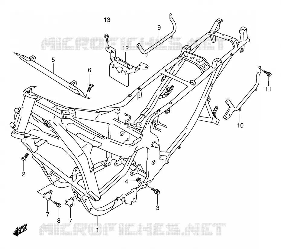 FRAME Suzuki MOTO 600 GSX-F 2001  GSX600FK1(E2)