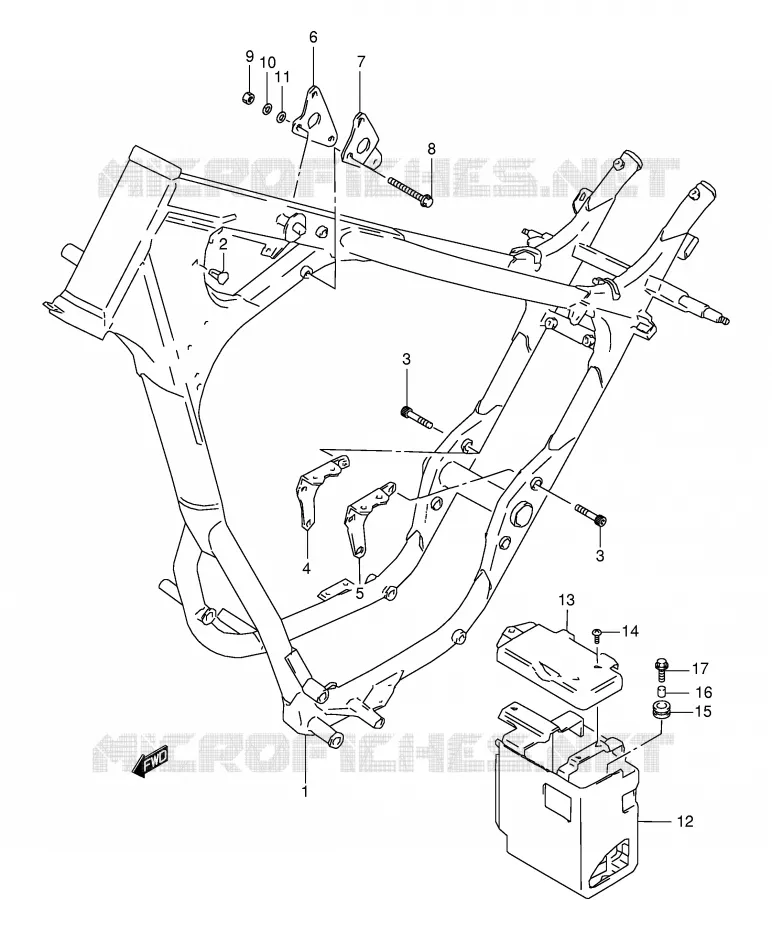 FRAME Suzuki MOTO 650 BOULEVARD 2003  LS650PK3(E3/E28)