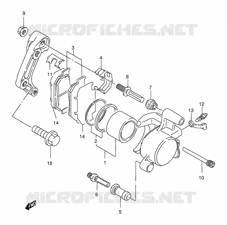 FRONT CALIPER Suzuki MOTO 250 MARAUDER 2000  GZ250Y(E1)