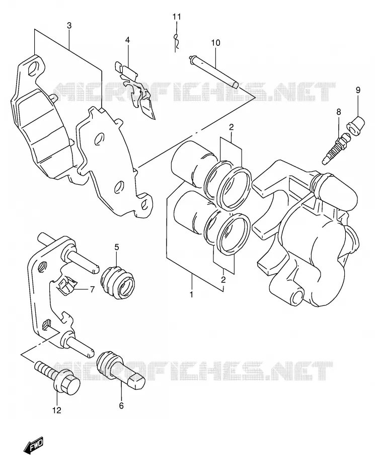 FRONT CALIPER Suzuki MOTO 600 GSX-F 1999  GSX600FUX(E2)