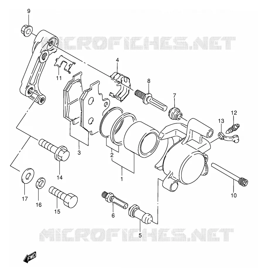 FRONT CALIPER Suzuki MOTO 650 SAVAGE 2003  LS650PK3(E2)